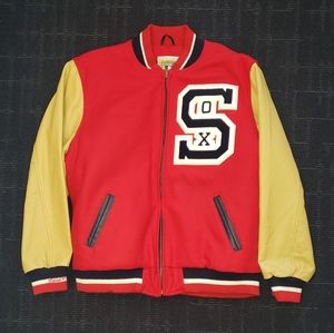 Mitchell and ness 1938 Chicago White Sox Jacket Leather sleeves X-Large 48
